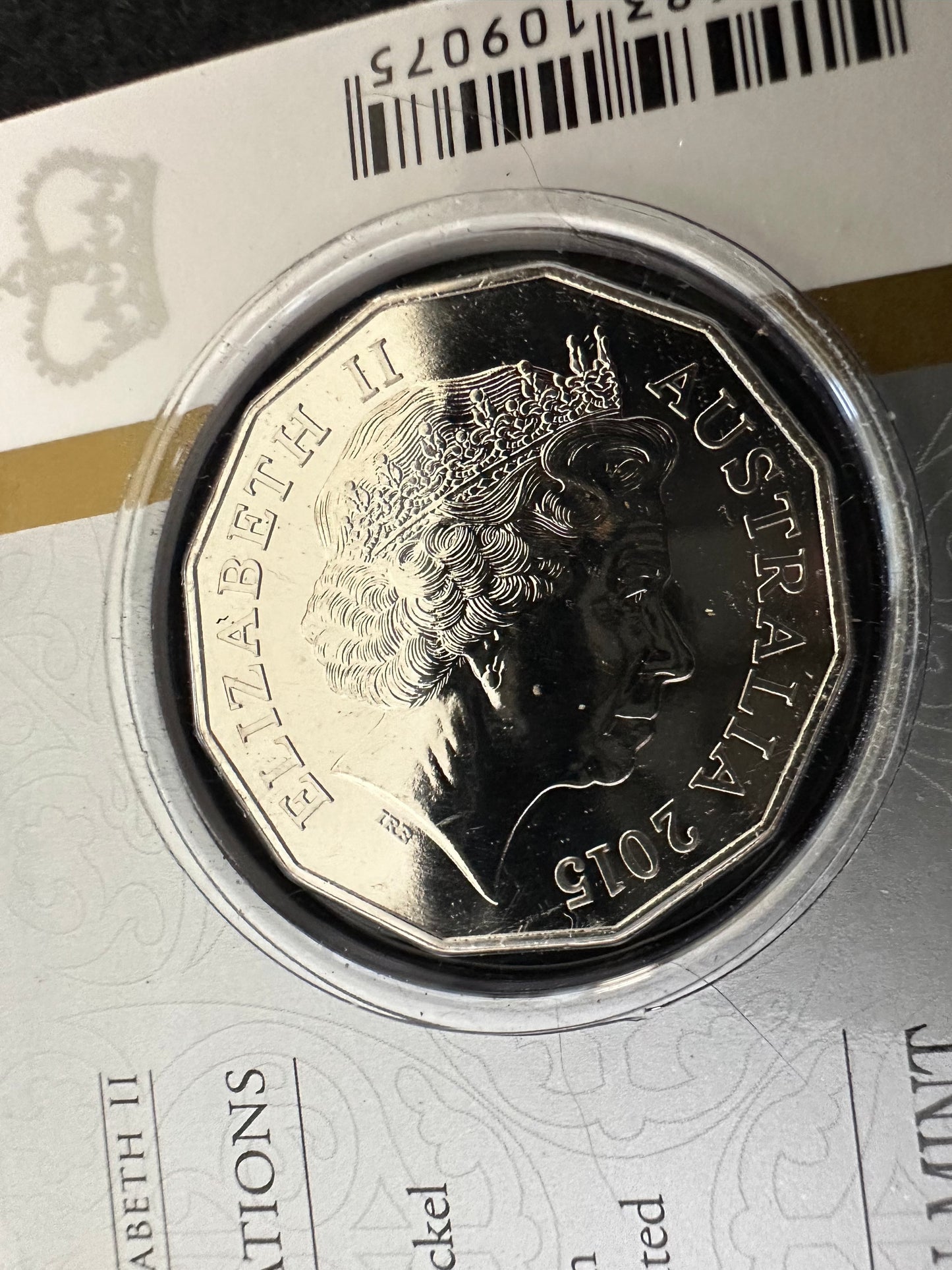 2015 Longest Reigning Commonwealth Monarch 50 cent coin
