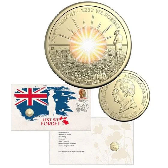 2026 ANZAC Day Dawn Service $2 Stamp and Coin Cover (PNC) – Australia Post / RAM | Limited 7,000