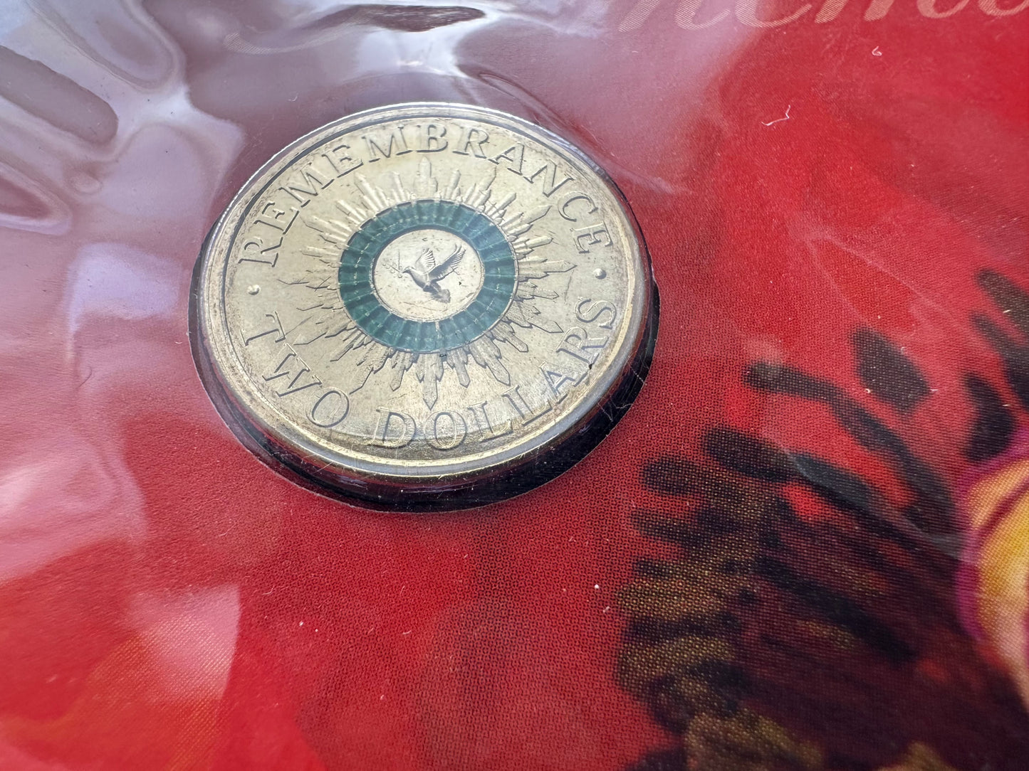 2014 Two Dollar $2 Australia Remembrance Day Green Dove RAM UNC PNC