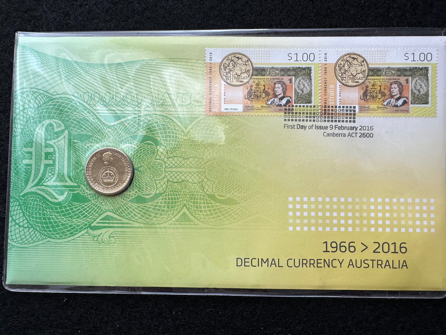 2016 50th Anniversary Decimal Currency Changeover - $2 Dollar Coin PNC