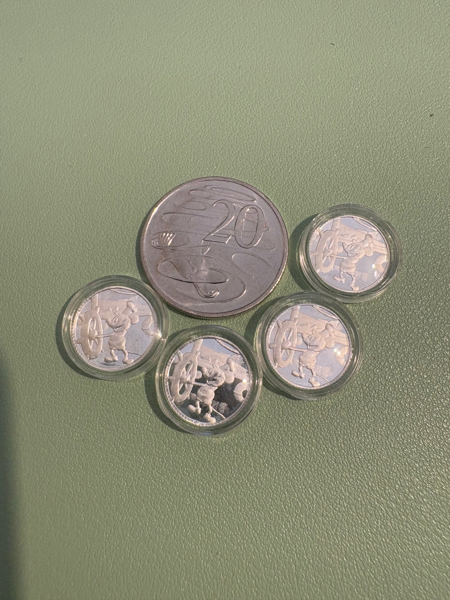 Mini Silver 1 gram round bullion - Mickey Mouse