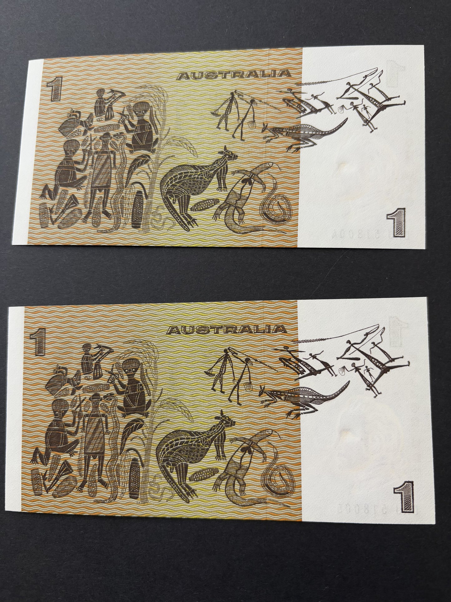 1982 $1 Australia Paper Banknote - Johnston Stone - Consecutive Run x5 notes