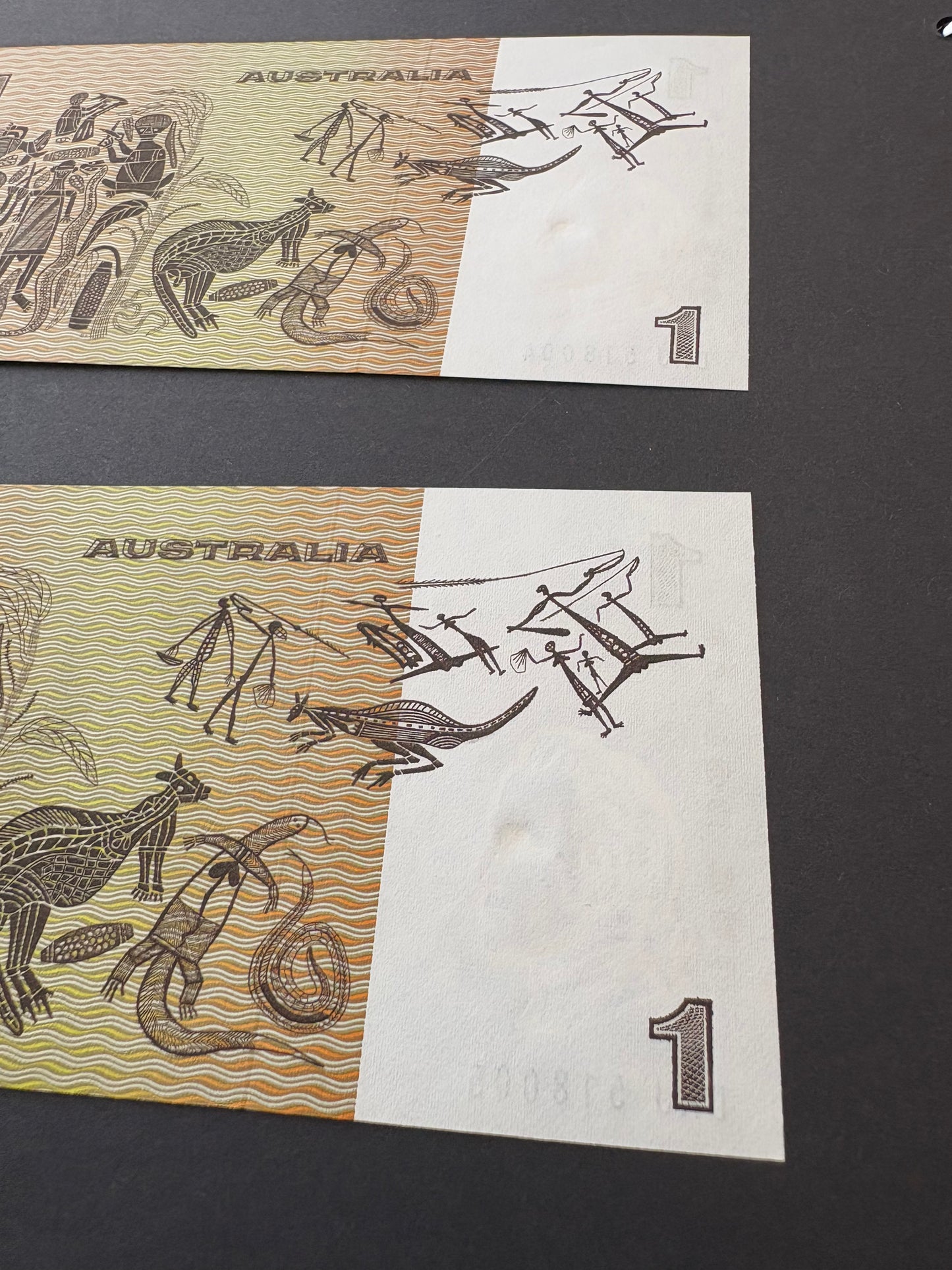 1982 $1 Australia Paper Banknote - Johnston Stone - Consecutive Run x5 notes