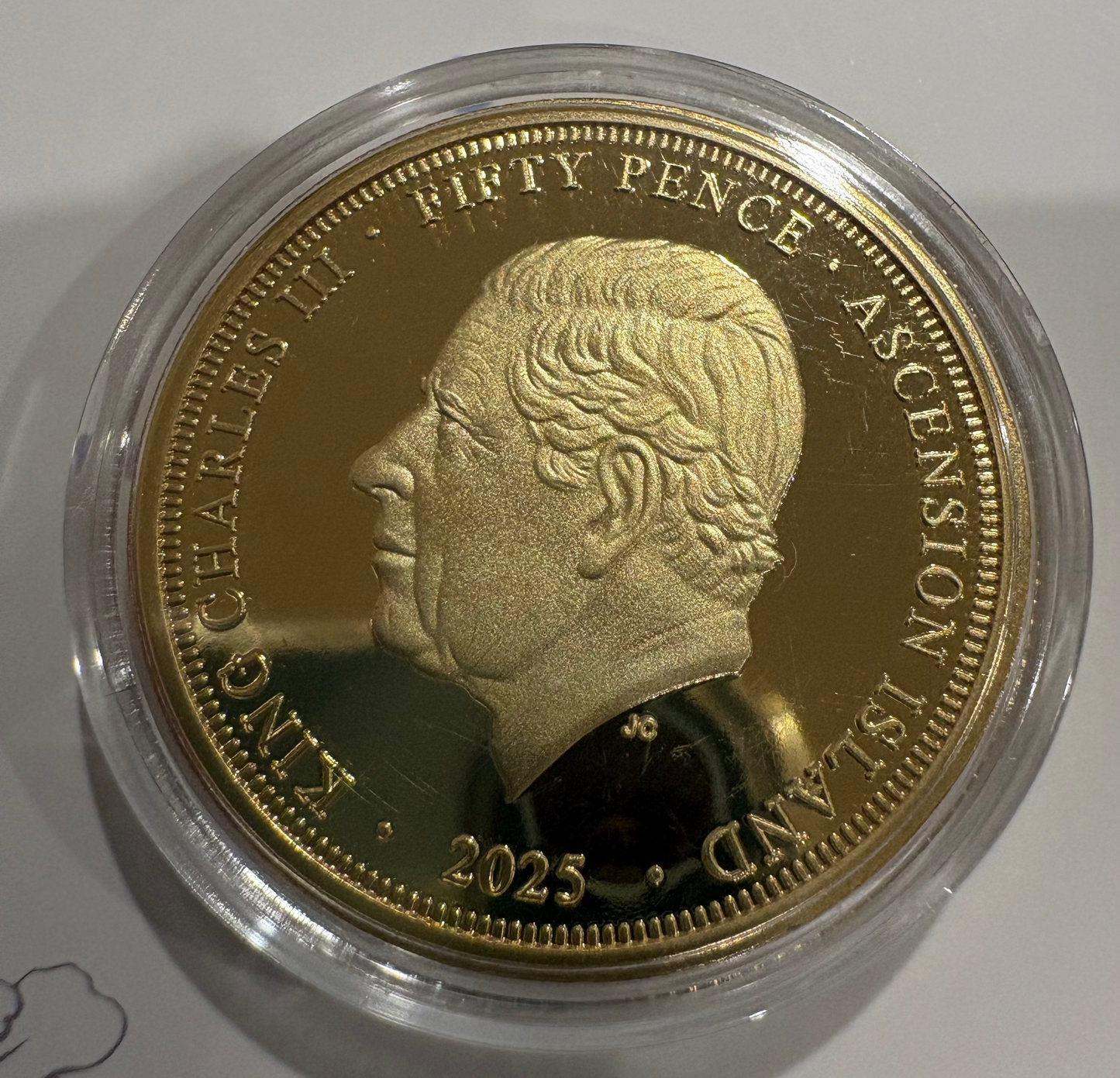 2025 Flower Fairies Chicory Fairy Gold-Plated Coloured Coin in Capsule