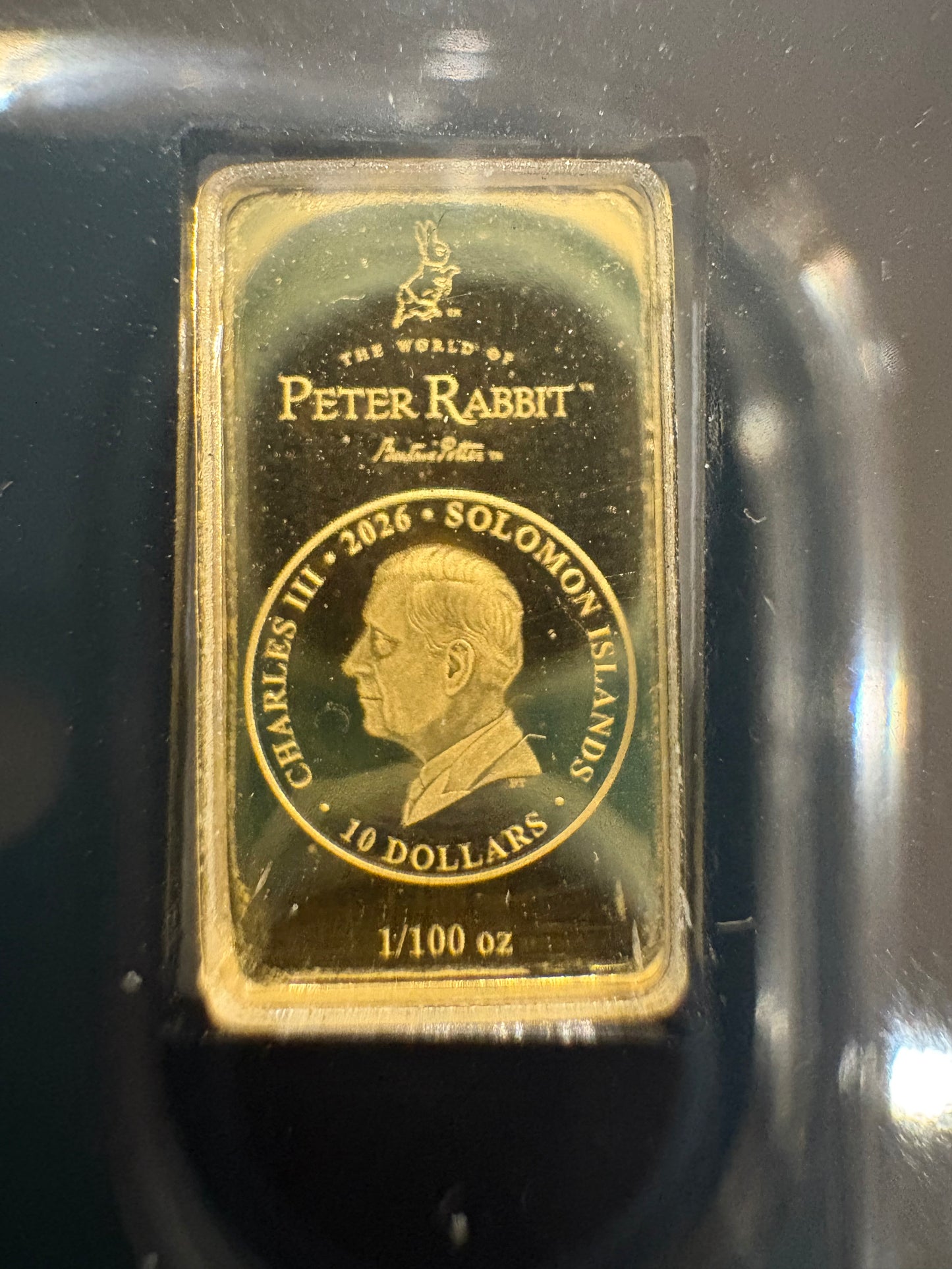 2026 The Tale of Peter Rabbit 1/100oz .9999 Solid Gold Coin Bar