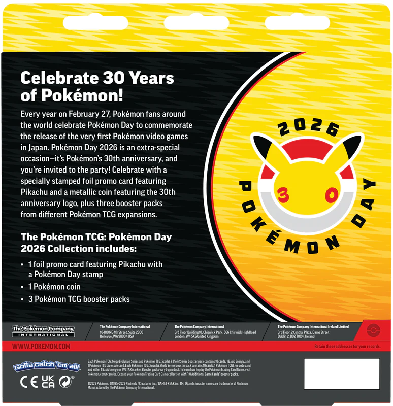 COMING SOON: Pokemon TCG - Pokemon Day 2026 Collection
