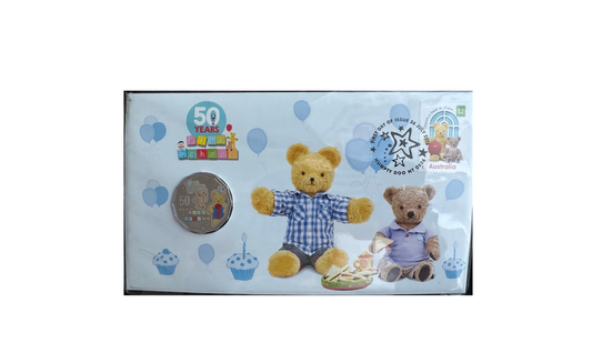 2016 Play School 50th Anniversary 'Big Ted' 50c Coloured PNC