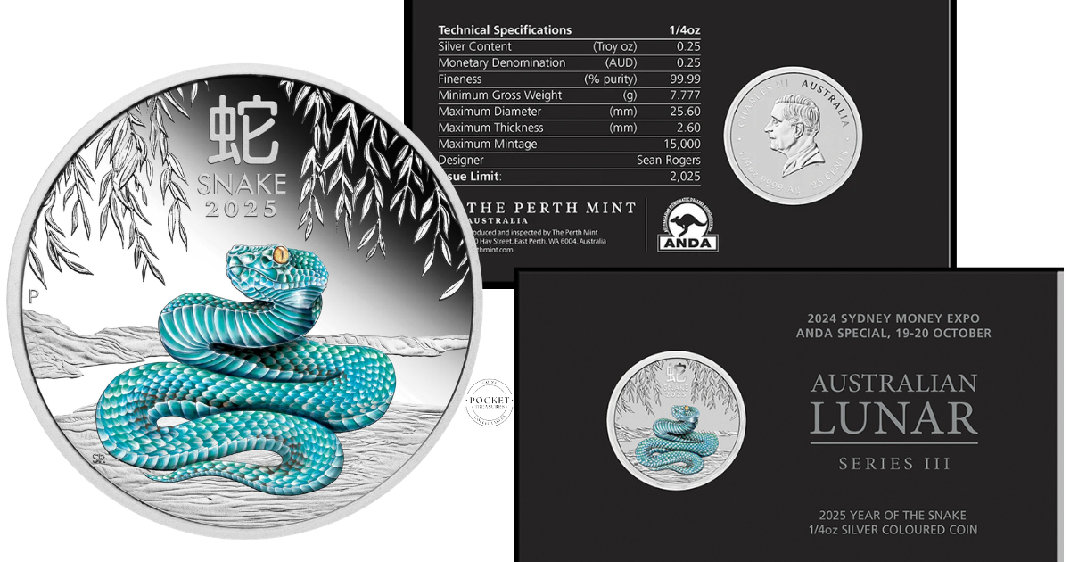 2025 Year of the Snake 1/4oz Silver Coin – Sydney Money Expo Exclusive