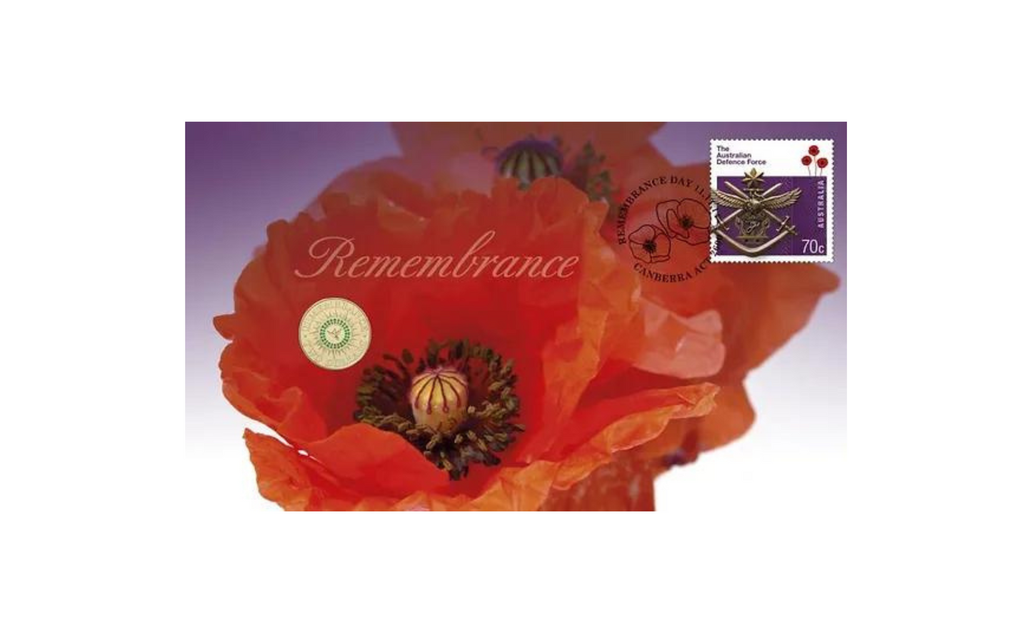 2014 Two Dollar $2 Australia Remembrance Day Green Dove RAM UNC PNC
