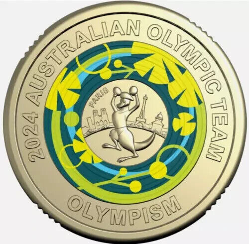 2024 $2 AUSTRALIAN OLYMPIC Team Coloured Coin - Olympism
