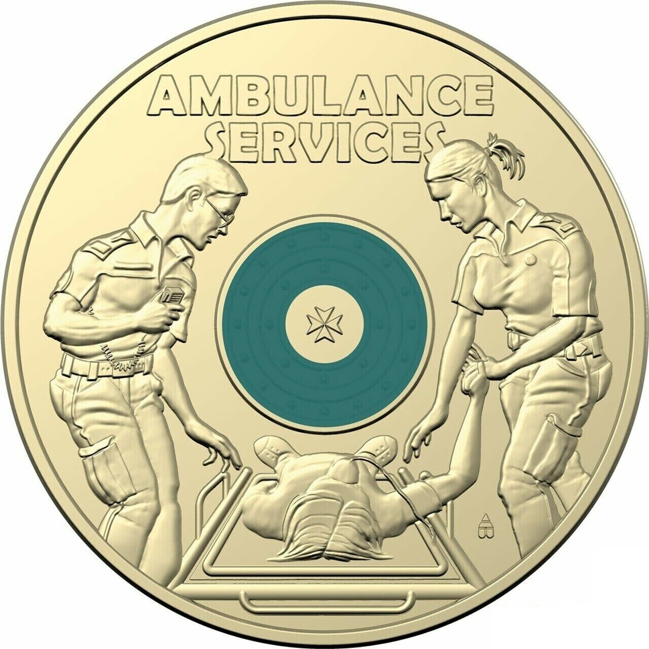 2021 $2 two dollar Ambulance Coloured Coin - Uncirculated