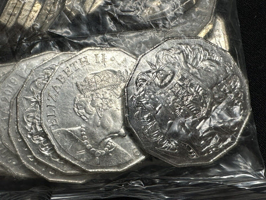 2019 COA 50c Jody Clark JC 1 bag 20 coins UNC 50 cent