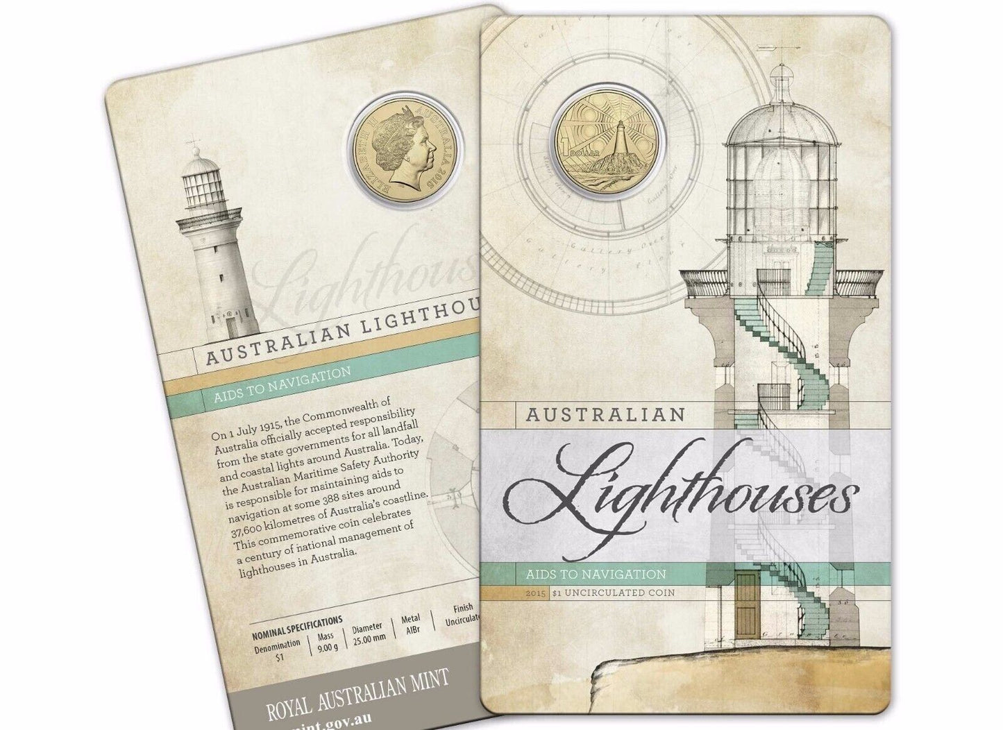 2015 $1 Uncirculated Coin - Australian Lighthouses