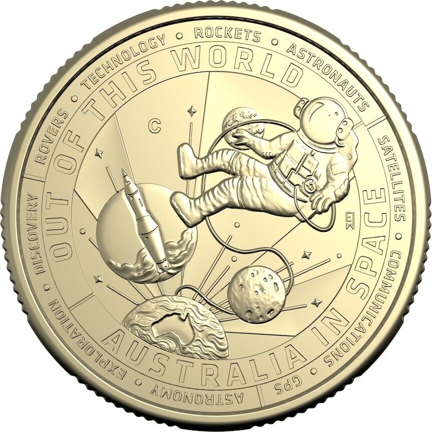 2024 $1 Australia In Space Out Of This World Uncirculated C Mintmark Coin