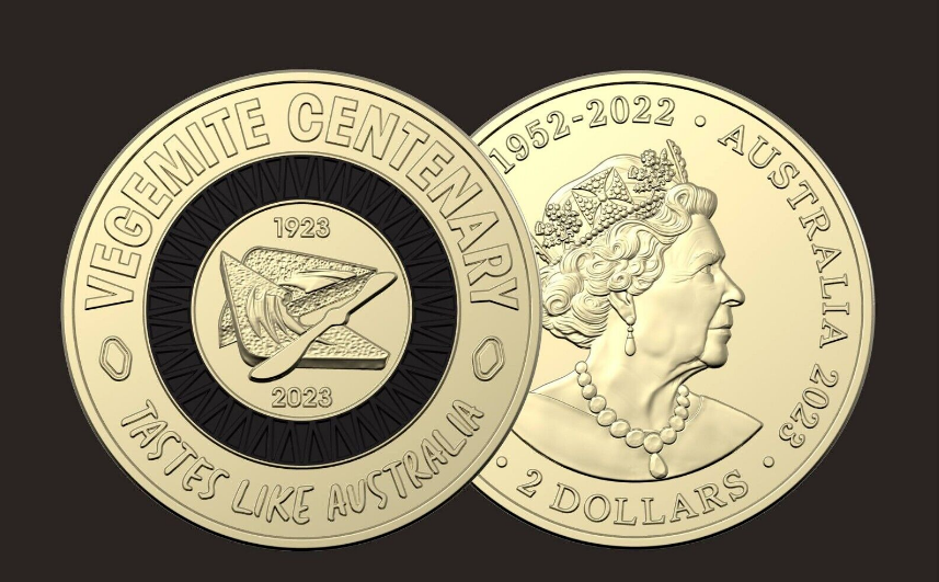 2023 Australian $2 Black Woolworths Centenary of Vegemite Coin