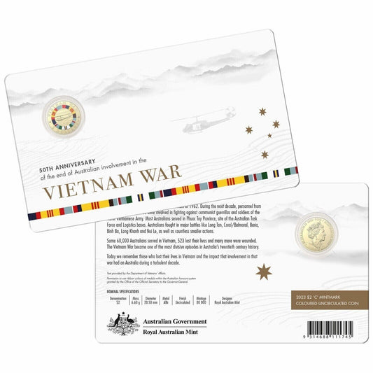 2023 $2 Vietnam War – 50th Anniversary of the end of Australia’s Involvement C Mintmark Coin
