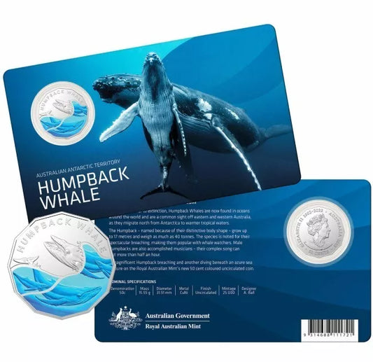 2023 50 cent Australian Antarctic Territory - Humpback Whale UNC