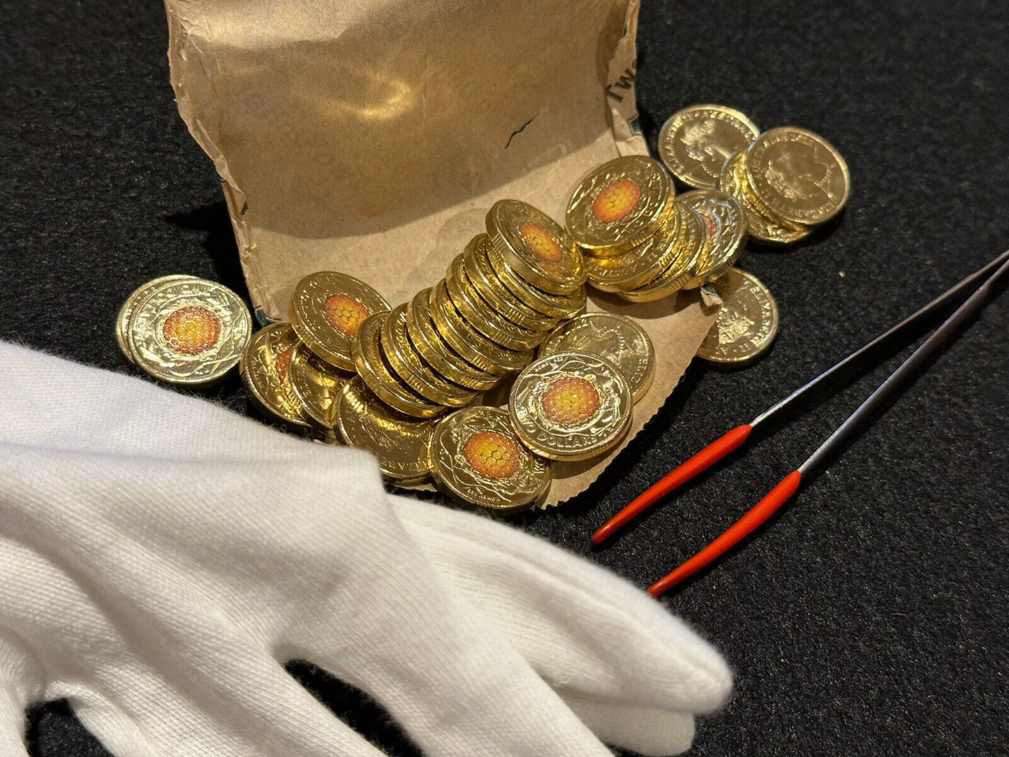 2022 $2 dollar Honey Bee Coloured Coin - Uncirculated