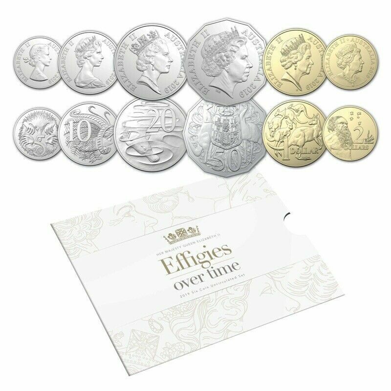 2019 Royal Australian Mint Effigies Over Time 6 coin set