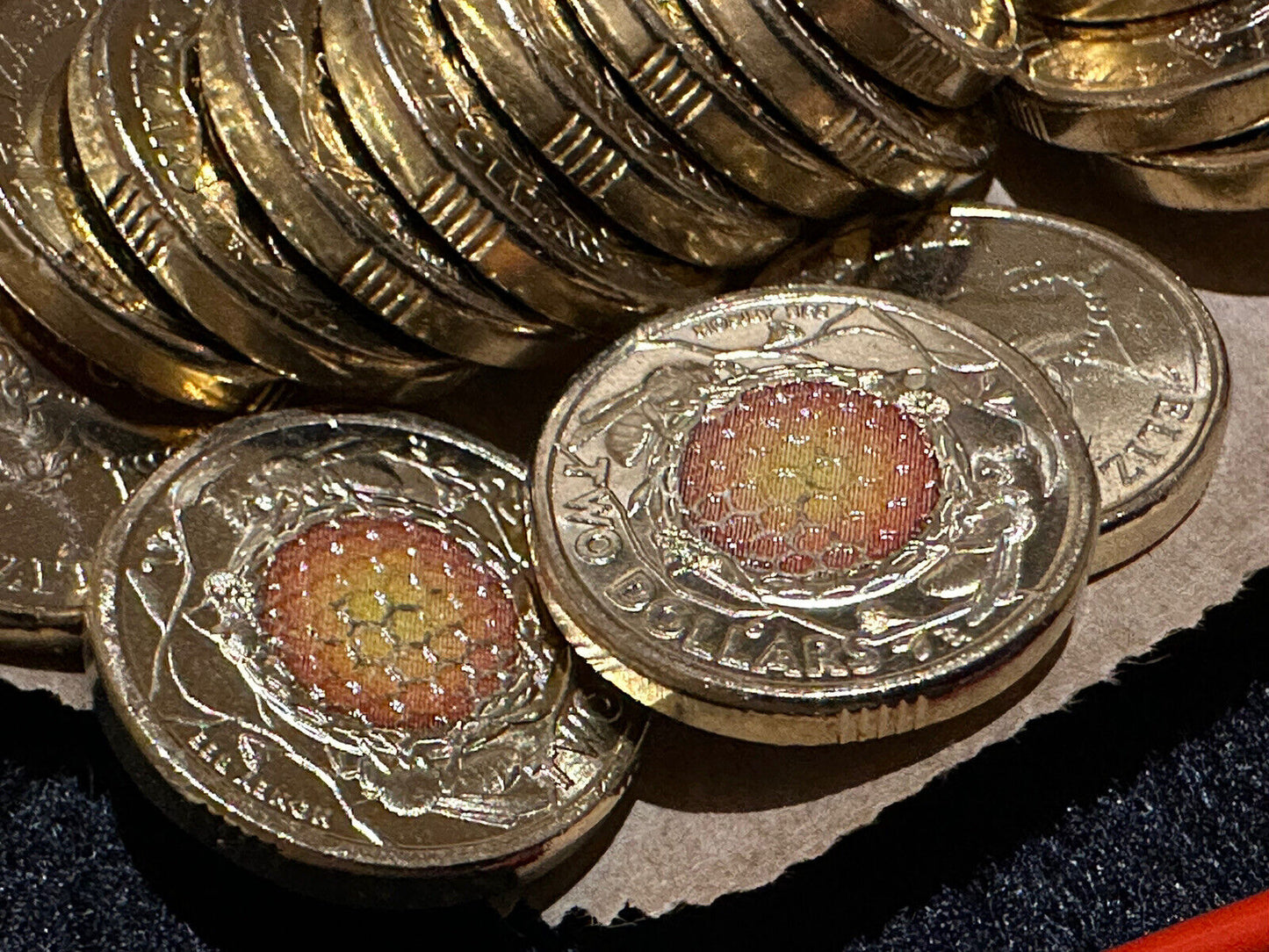 2022 $2 dollar Honey Bee Coloured Coin - Uncirculated