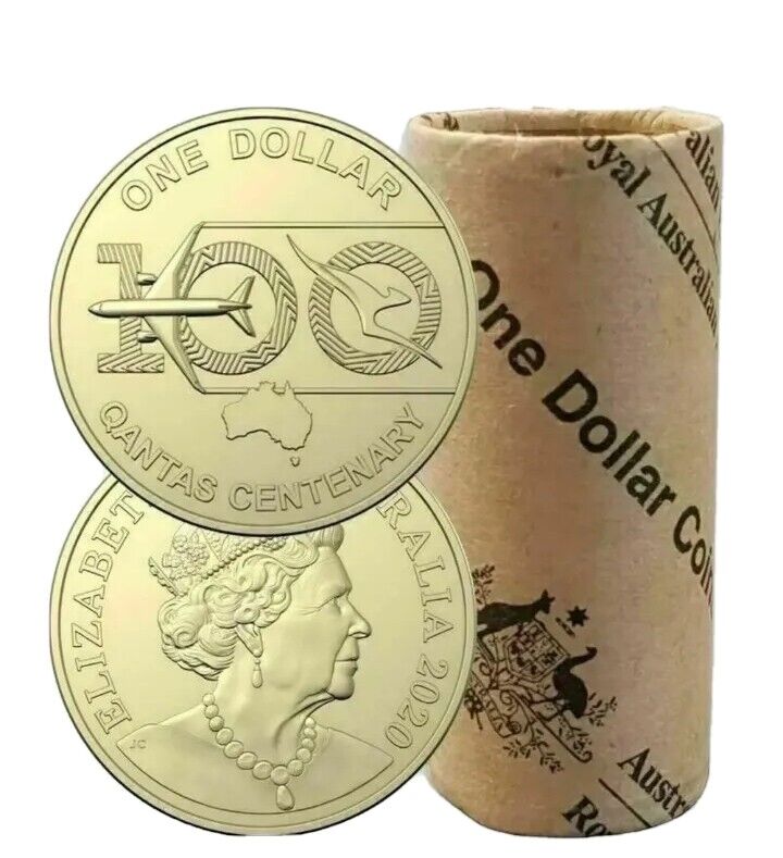 2020 Qantas Centenary One Dollar ($1) Uncirculated Australian Decimal Mint Roll