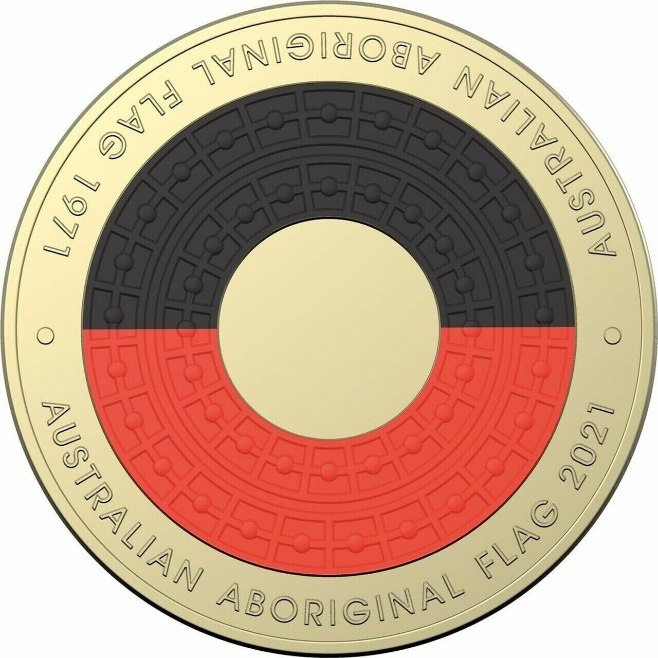 2021 Australian $2 Two dollar Aboriginal Flag 50th Anniversary coin - CIRCULATED