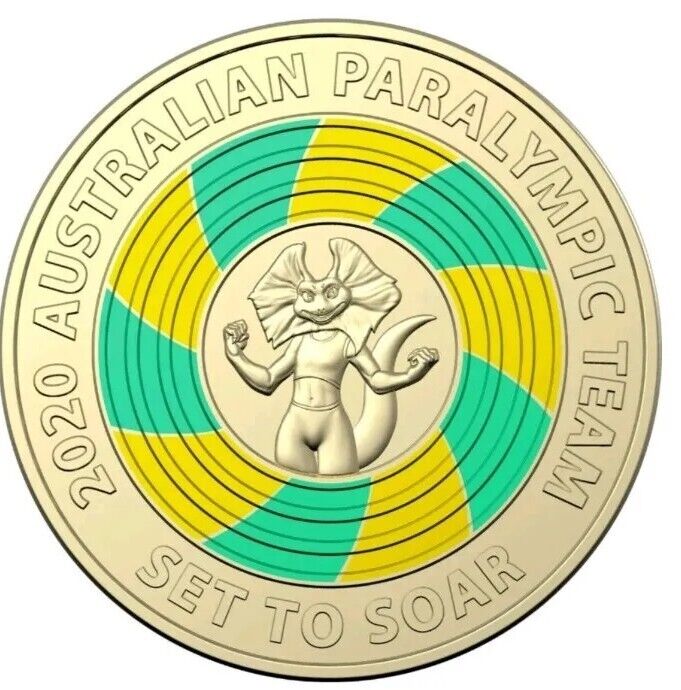 2020 $2 two dollar Tokyo Paralympics coin - Circulated