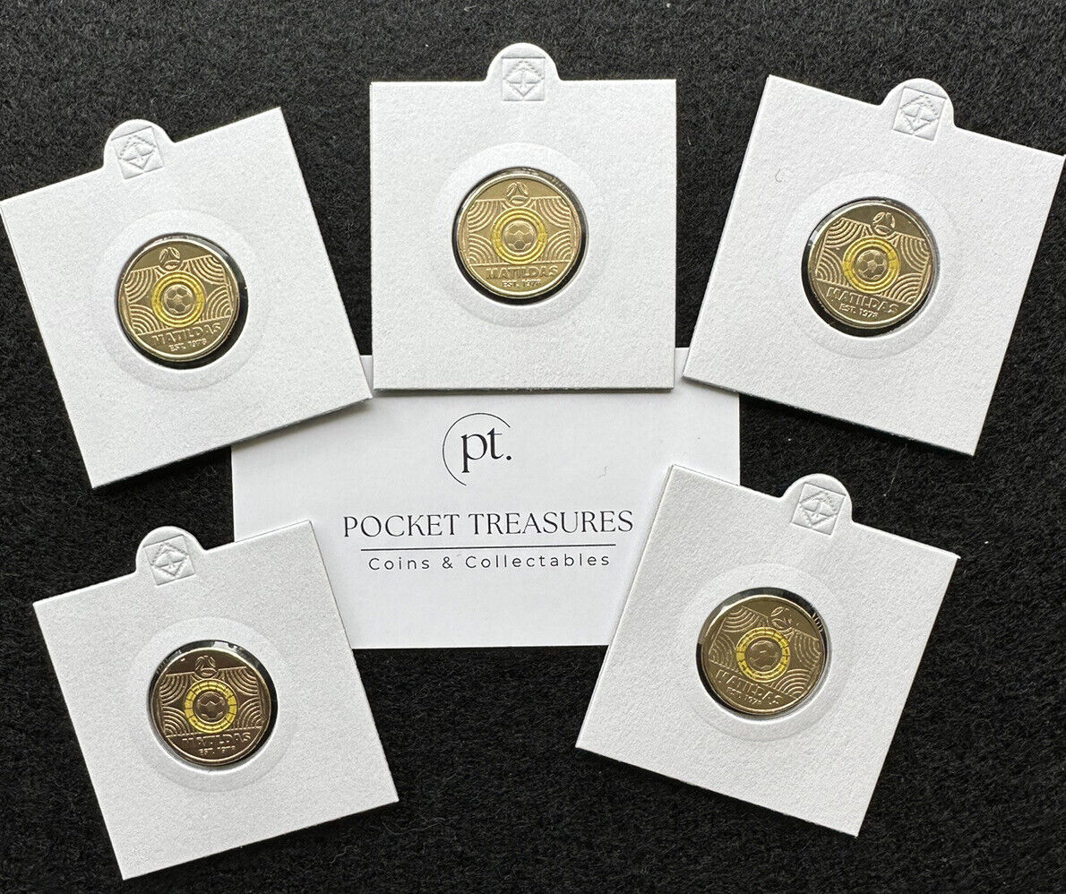 2023 $2 Matildas Coloured Coin - Yellow 2 dollar RAM