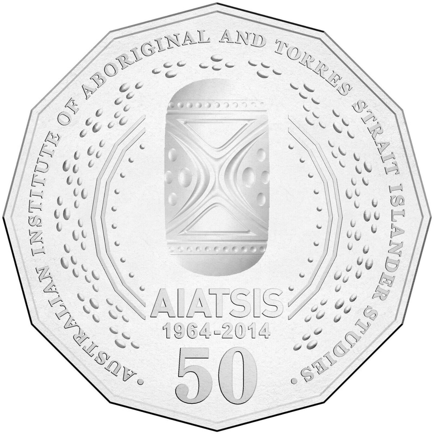2014 Uncirculated 50 cent Aiatsis RAM roll