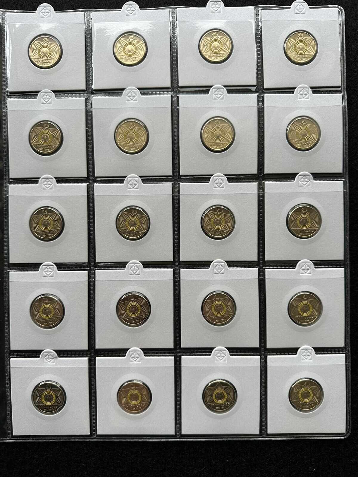 2023 $2 Matildas Coloured Coin - Yellow 2 dollar RAM