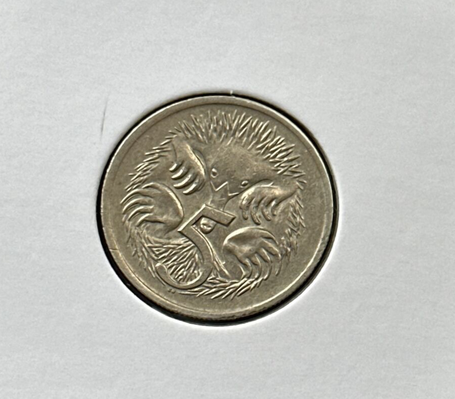 1972 Australian Five 5 cent coin Low Mintage / Scarce Coin