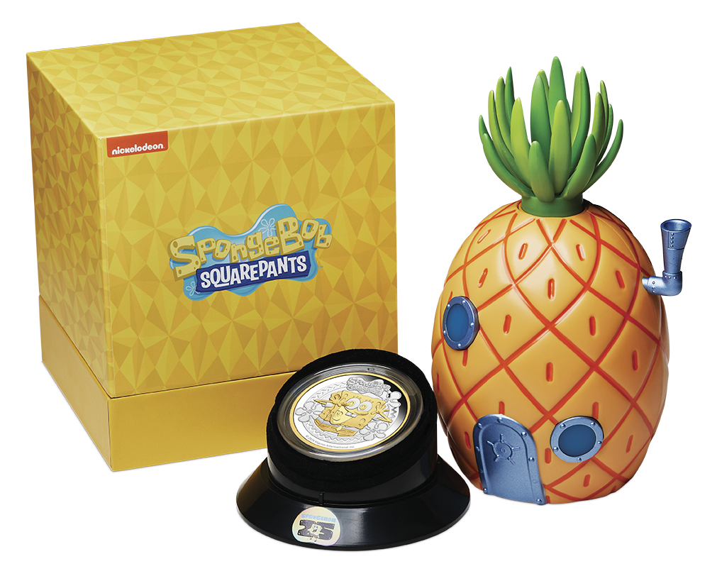 2024 $2 SpongeBob SquarePants 2 Oz Silver Proof Gilded Coin