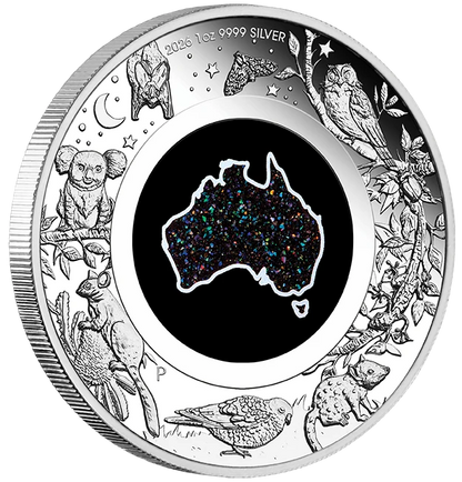 2026 $1 Great Southern Land – Nocturnal 1oz Silver Proof Matrix Opal Coin