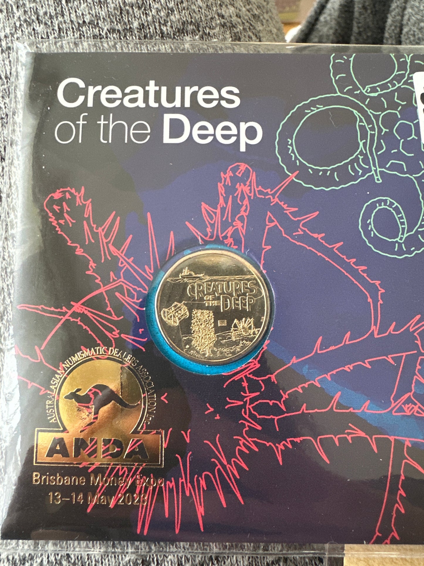 2023 Australian Creatures of the Deep Brisbane ANDA $1 PNC