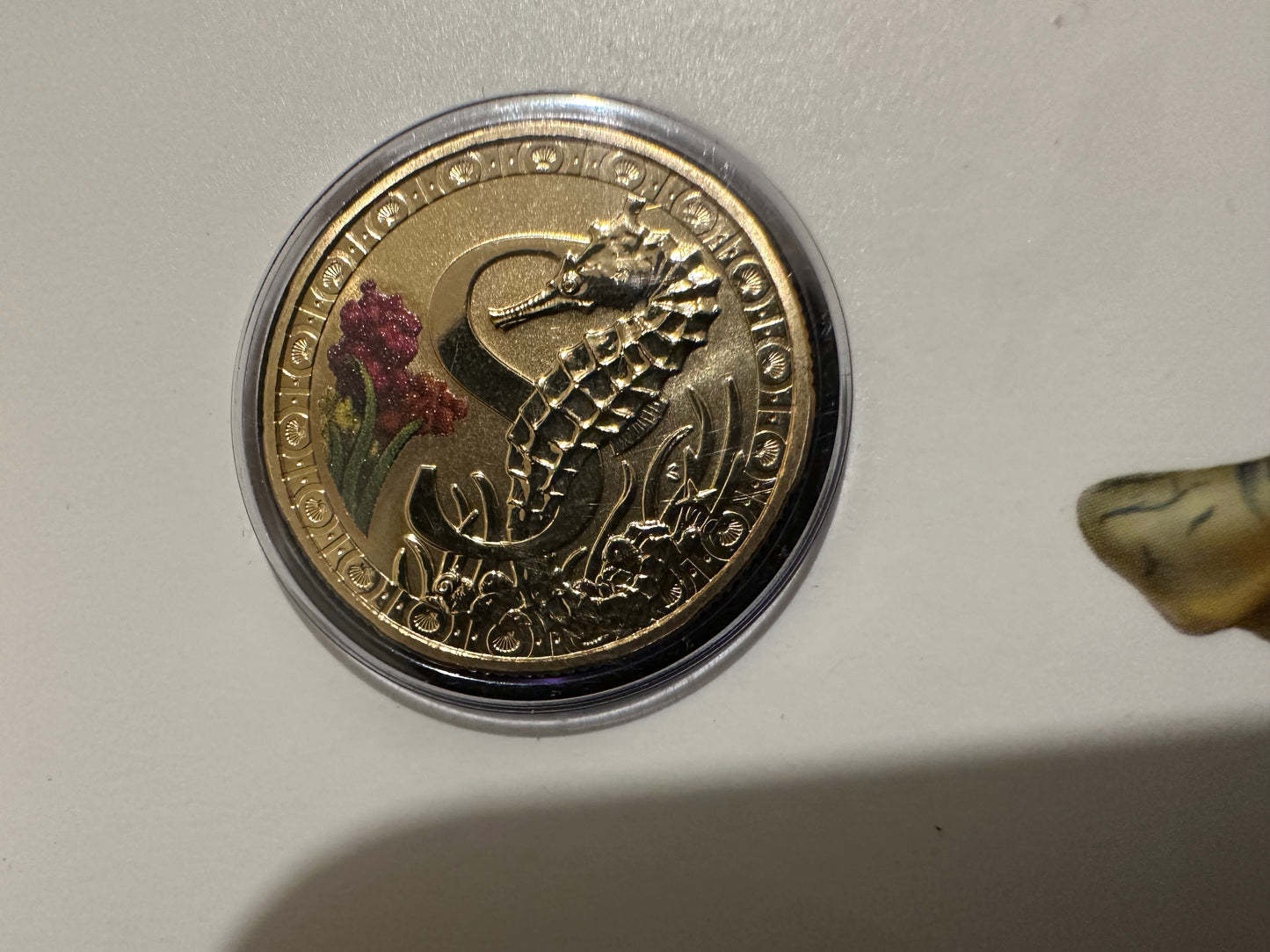 2015 Australia $1 One dollar coin 2015 ALPHABET Coloured Frosted S - Seahorse