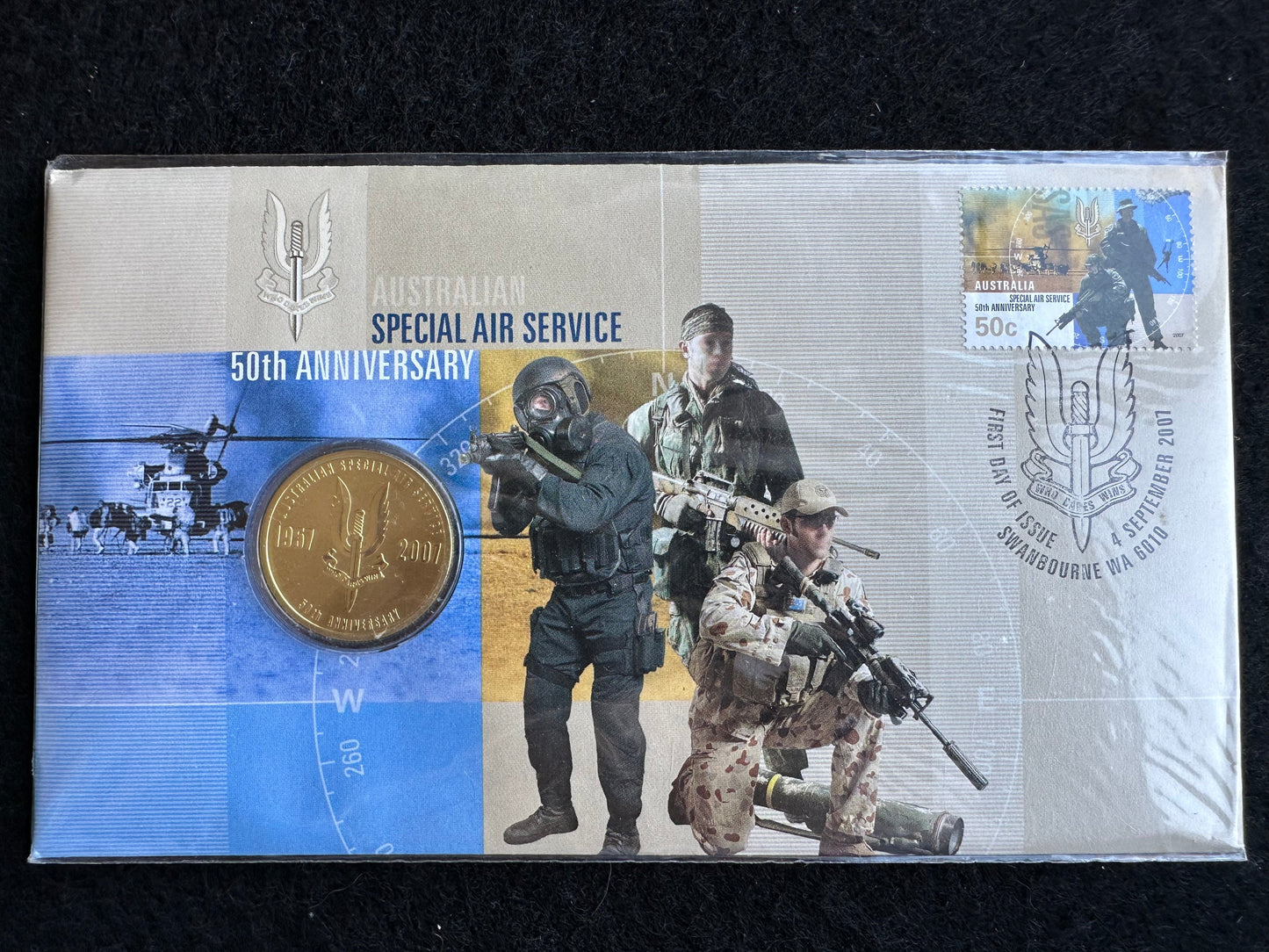 2007 50th Anniversary of Australian Special Air Service SAS $1 PNC