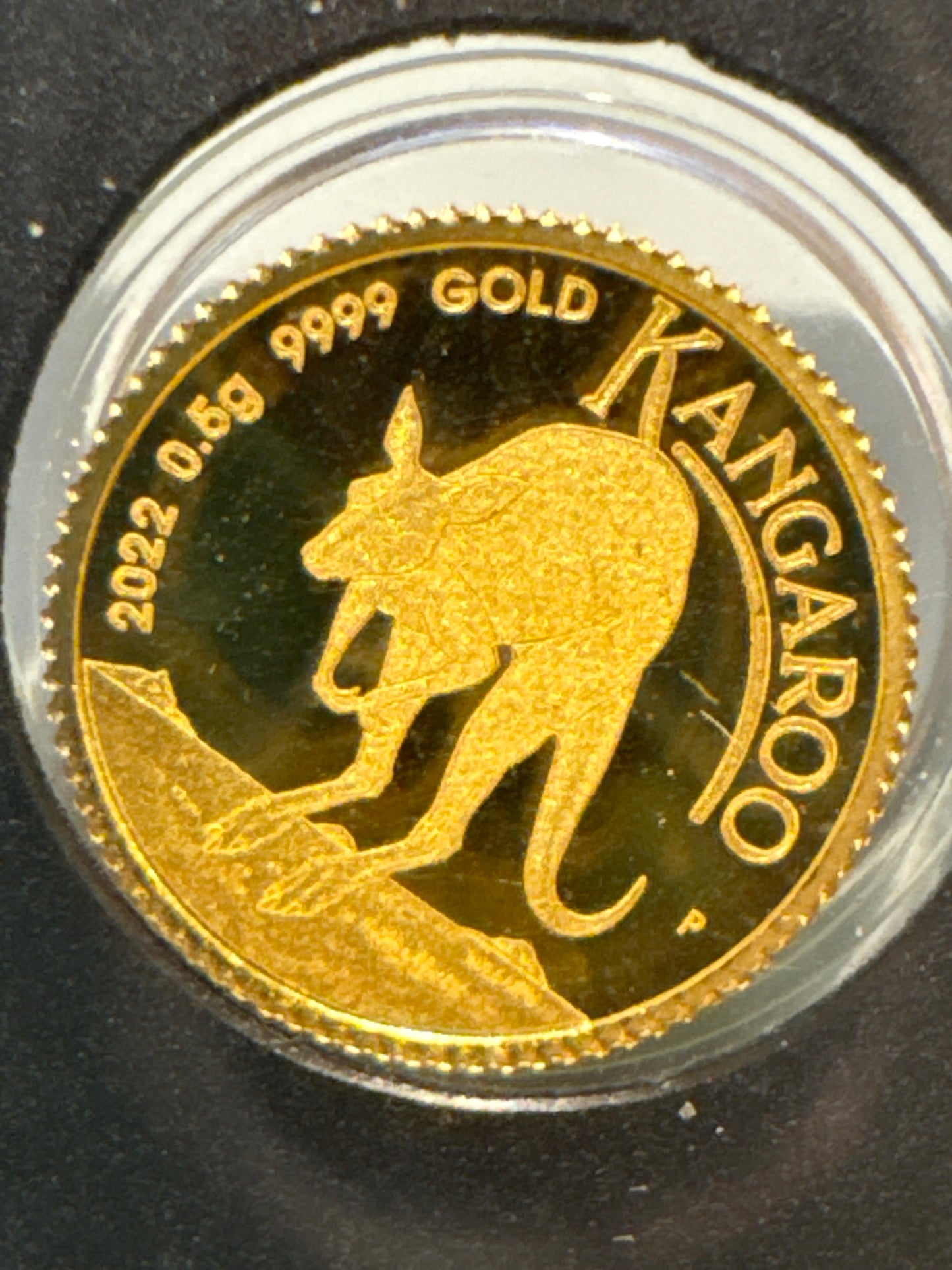 2022 $2 Australian Kangaroo Miniature Gold coin .5 grams