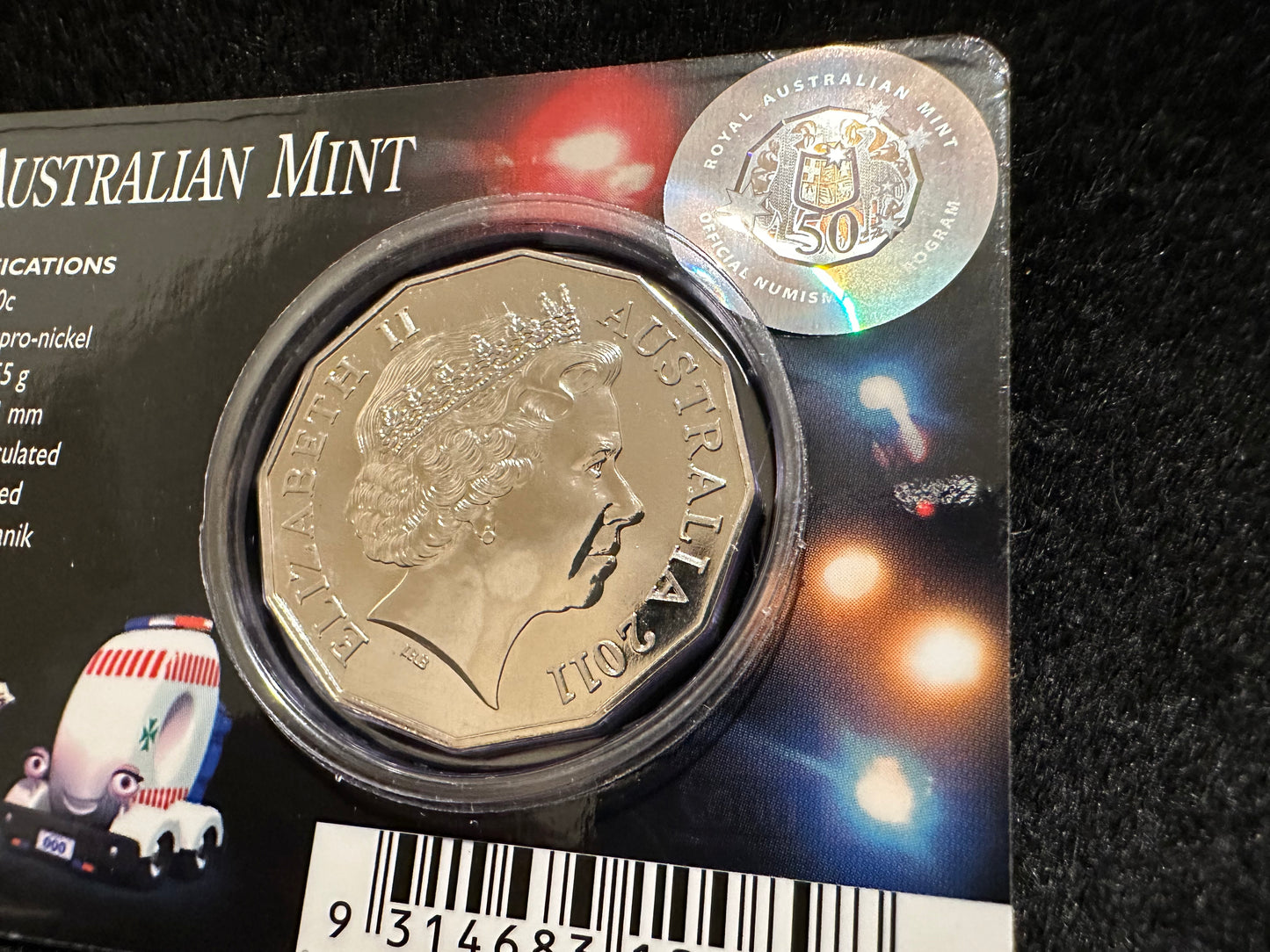 2011 Triple 000 Zero Emergency 50c Cent Coin - In capsule - UNC