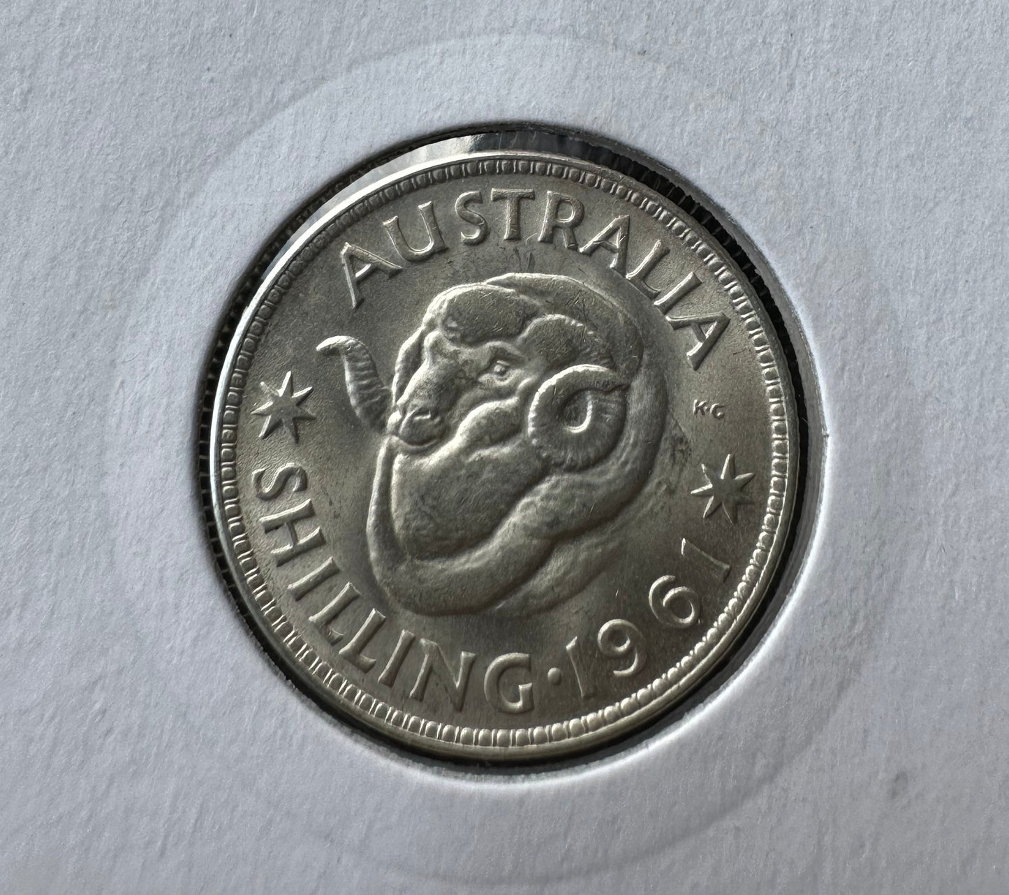 1961 Australian Queen Elizabeth II Shilling Silver