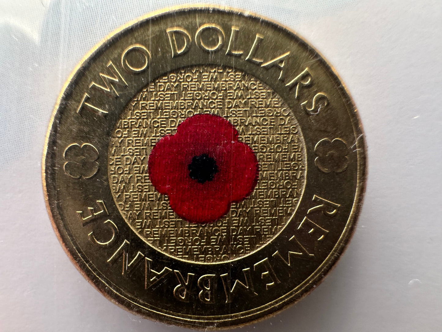 2012 $2 two dollar remembrance Red Poppy RSL UNC Coin Card