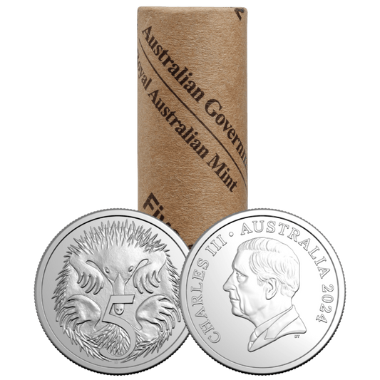 2024 King Charles III Obverse Five Cent (5c) Australian Decimal Mint Rolls - NON PREMIUM