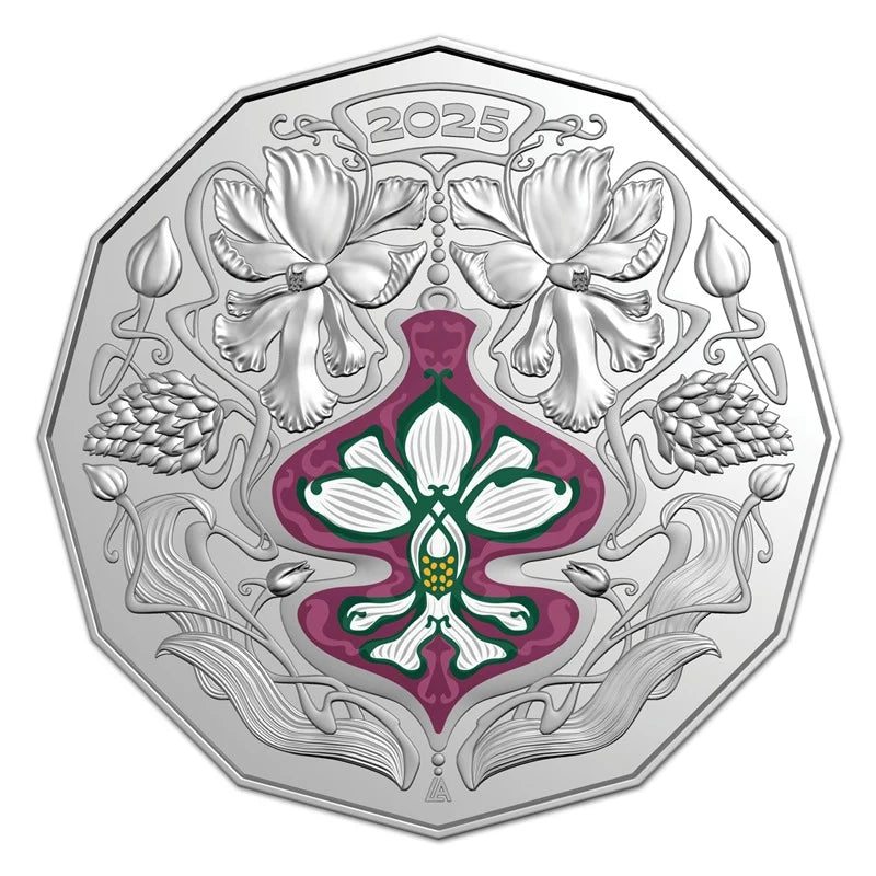 2025 50c Christmas Festive Florals Stamp and Coin Cover PNC (RAM)