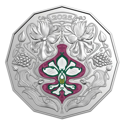 2025 50c Christmas Festive Florals Stamp and Coin Cover PNC (RAM)