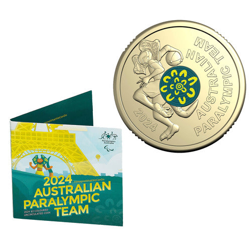 2024 Australian Paralympic Team $2 Coloured Uncirculated Coin