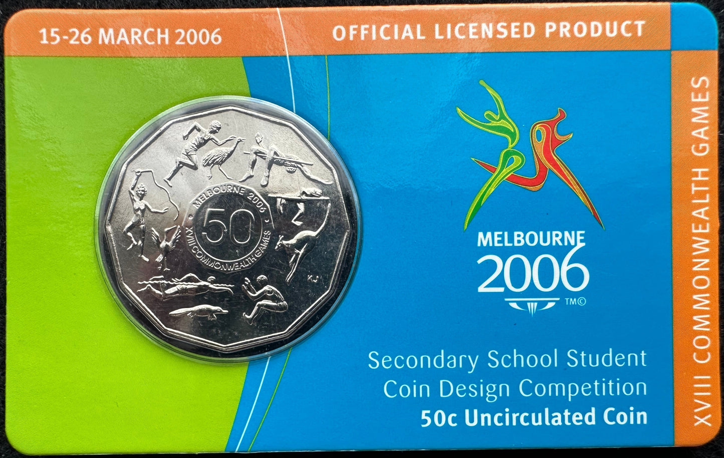 2006 Melbourne XVIII Commonwealth Games UNC 50c