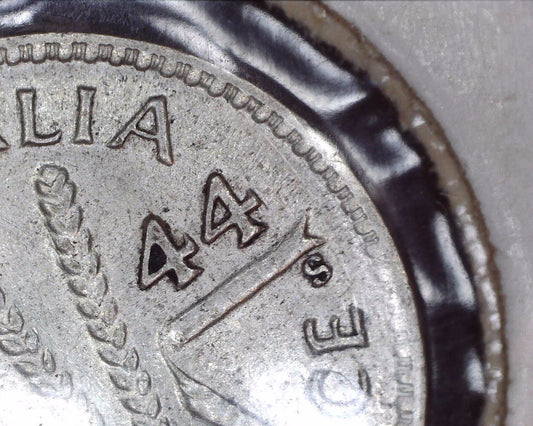 1944 - S Australian Three Pence - 92.5% Silver - No Serif on Mintmark Error