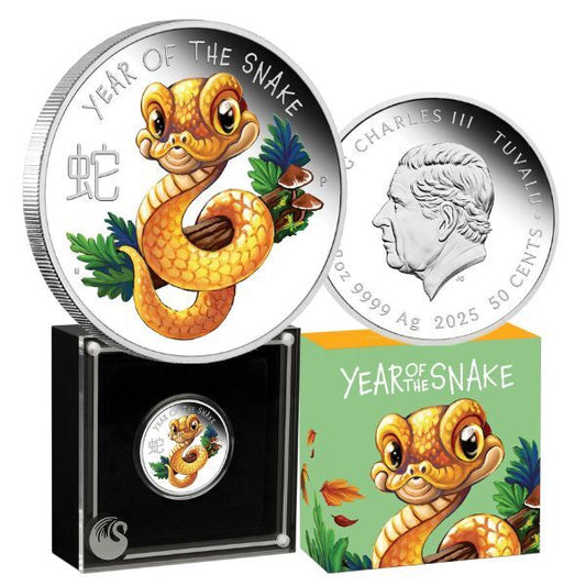 2025 Tuvalu Baby Snake 1/2oz Silver Proof