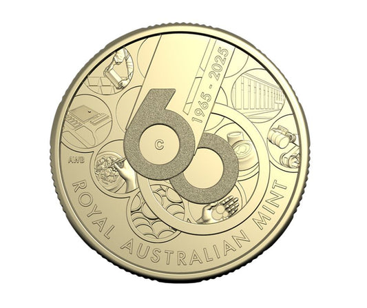 2025 $1 60th Anniversary of Royal Australian Mint C Mintmark - Celebrating Mint Staff - Minties