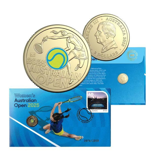 2025 $2 Australian Open Women’s Yellow Tennis Ball Limited Edition PNC