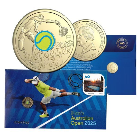 2025 $2 Australian Open Men’s Yellow Tennis Ball Limited Edition PNC